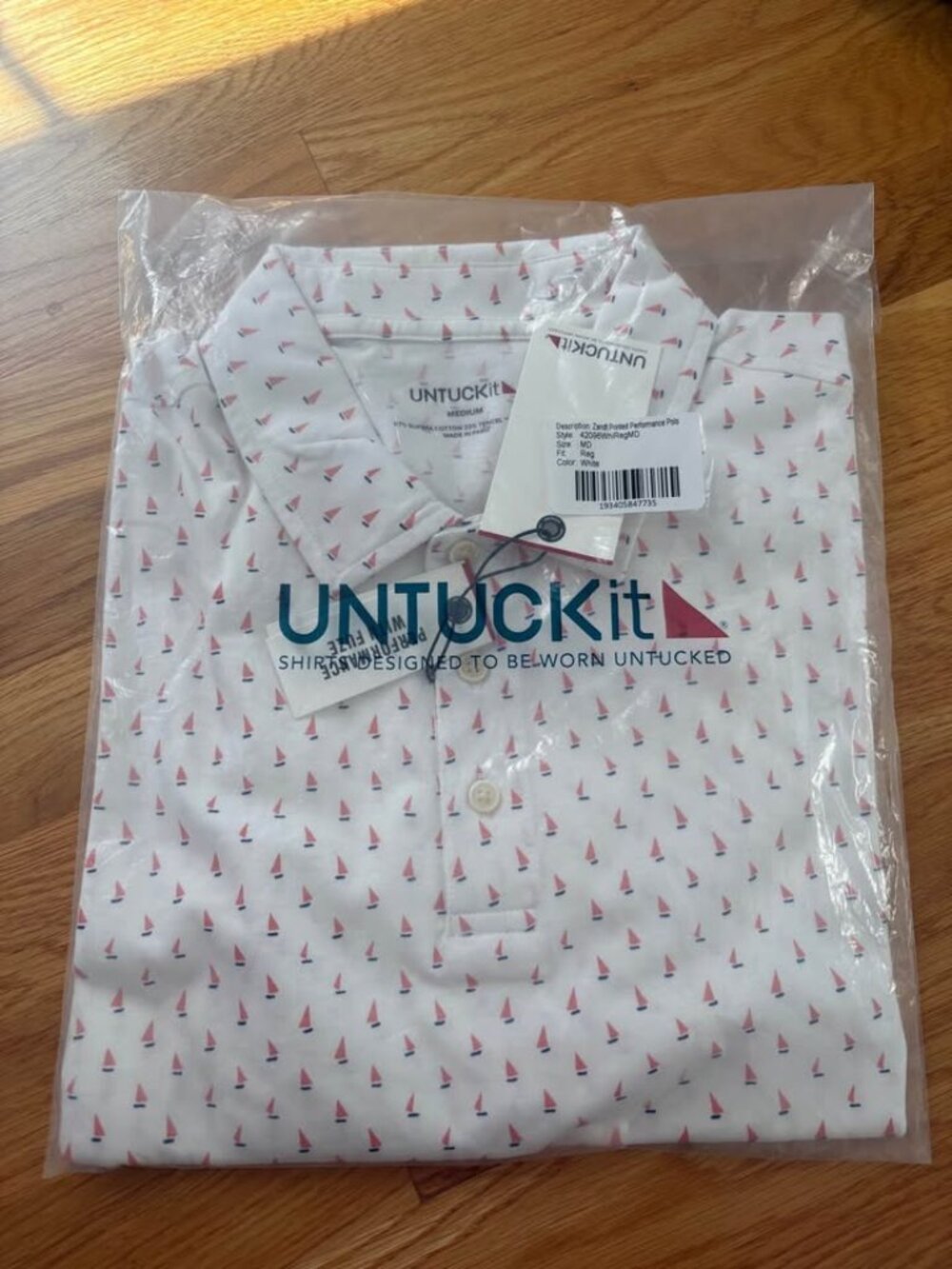UNTUCKit Printed Jersey Performance Polo